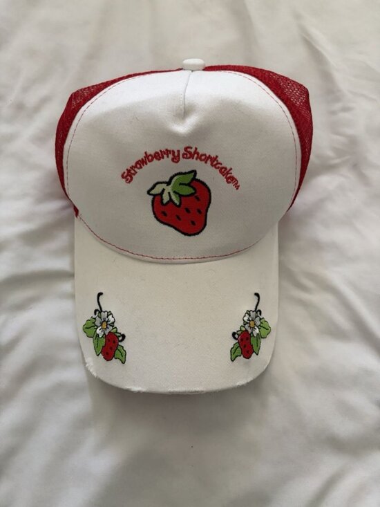Dolls Kill X Strawberry Shortcake Embroidered Trucker Hat NWOT